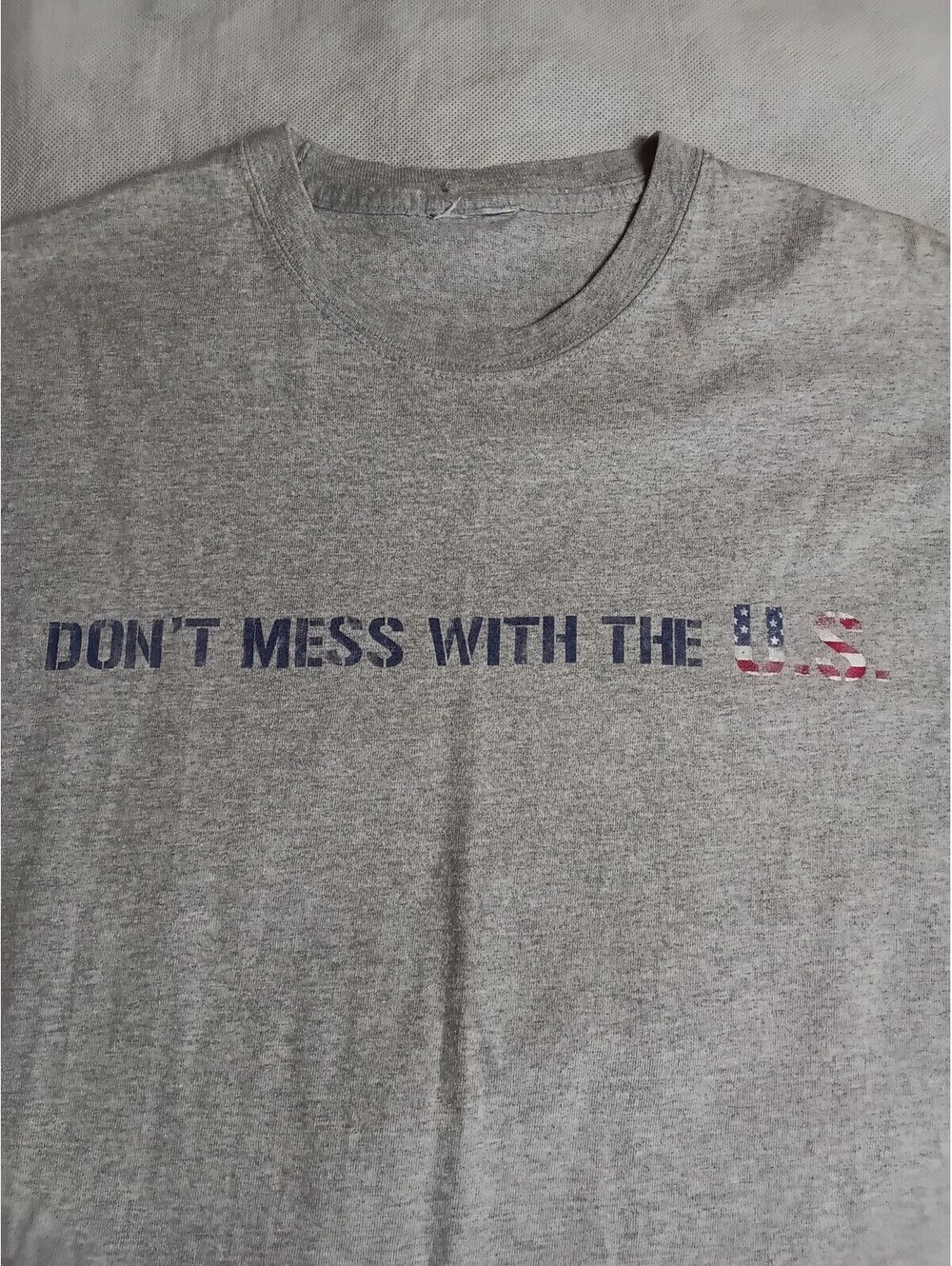 Don't Mess with the US T-Shirt Size Small 19x28 Patriotic USA Cotton